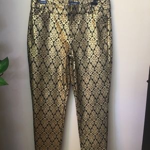 Gold and Black Old Navy Pants Size 10